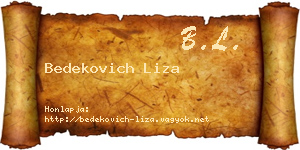 Bedekovich Liza névjegykártya